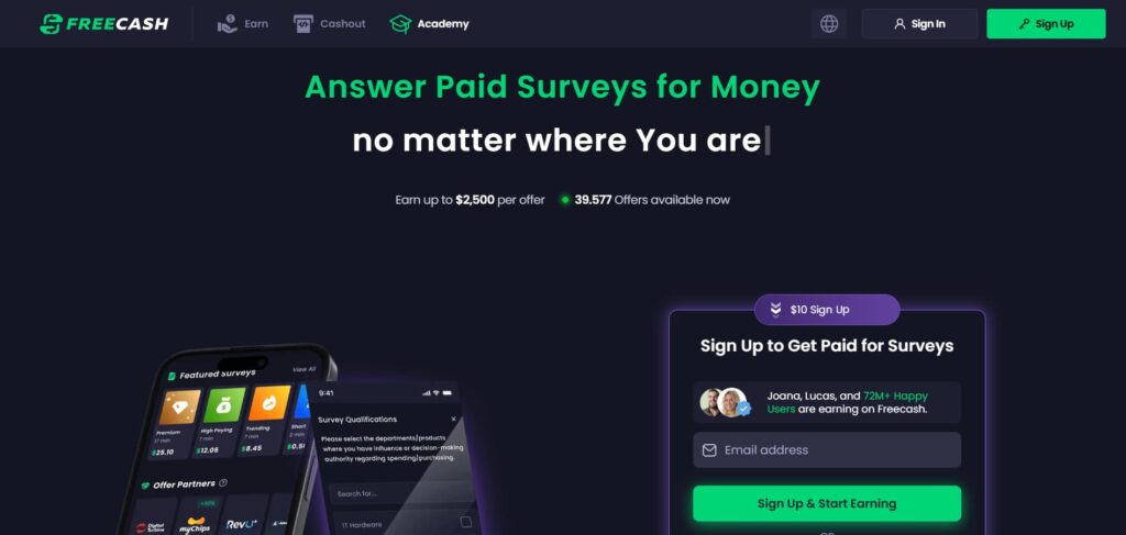 Freecash PayPal payout 2026